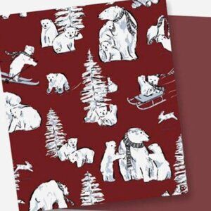 Vera Bradley “Beary Merry” NWT Compact Umbrella | Red Quilted Pattern